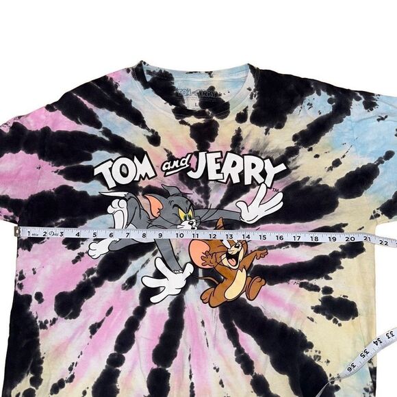 Tom & Jerry Mens Colorful Character Print Longsleeve Tshirt Casual Retro Hipster - Picture 6 of 9